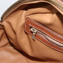 CELINE Macadam Canvas Hand Bag PVC Leather Brown Gold Auth ep13628-19