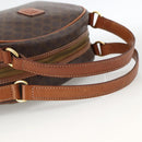 CELINE Macadam Canvas Hand Bag PVC Leather Brown Gold Auth ep13628-7