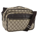 GUCCI GG Supreme Shoulder Bag PVC Beige Silver 114531 Auth ep13633-1