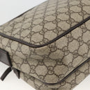 GUCCI GG Supreme Shoulder Bag PVC Beige Silver 114531 Auth ep13633-13