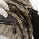 GUCCI GG Supreme Shoulder Bag PVC Beige Silver 114531 Auth ep13633-14