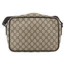 GUCCI GG Supreme Shoulder Bag PVC Beige Silver 114531 Auth ep13633-3
