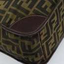 FENDI Zucca Canvas Hand Bag Black Brown Auth ep13634-13
