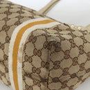 GUCCI GG Canvas Sherry Line Hand Bag Beige Gold 137396 Auth ep13635-9