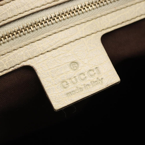 GUCCI GG Canvas Sherry Line Hand Bag Beige Gold 137396 Auth ep13635