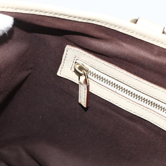 GUCCI GG Canvas Sherry Line Hand Bag Beige Gold 137396 Auth ep13635