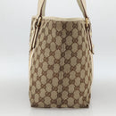 GUCCI GG Canvas Sherry Line Hand Bag Beige Gold 137396 Auth ep13635-4