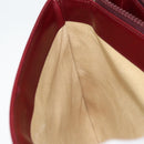 GUCCI Horsebit Shoulder Bag Leather Red Gold Auth ep13642-19