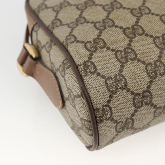 GUCCI GG Supreme Web Sherry Line Bag PVC Beige Gold 001 44 6655 Auth ep13643