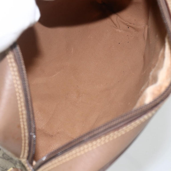 GUCCI GG Supreme Web Sherry Line Bag PVC Beige Gold 001 44 6655 Auth ep13643