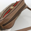 GUCCI GG Supreme Web Sherry Line Bag PVC Beige Gold 001 44 6655 Auth ep13643-6