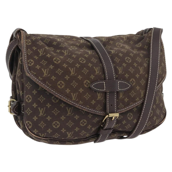 LOUIS VUITTON Monogram Idylle Saumur PM Shoulder Bag Brown M95227 Auth ep13645