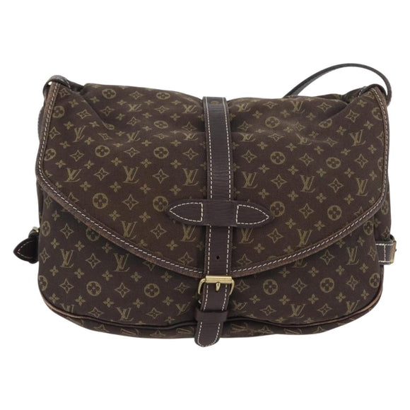 LOUIS VUITTON Monogram Idylle Saumur PM Shoulder Bag Brown M95227 Auth ep13645