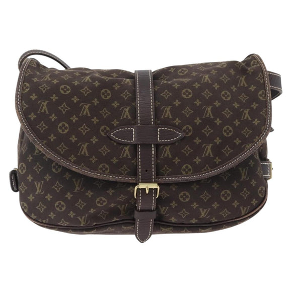 LOUIS VUITTON Monogram Idylle Saumur PM Shoulder Bag Brown M95227 Auth ep13645