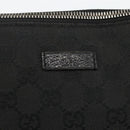 GUCCI GG Canvas Shoulder Bag Black Silver 114273 Auth ep13647-17
