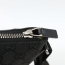GUCCI GG Canvas Shoulder Bag Black Silver 114273 Auth ep13647-10