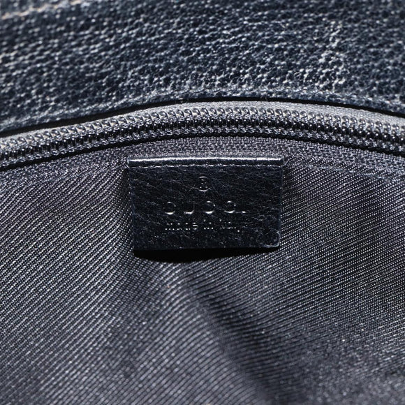 GUCCI GG Canvas Shoulder Bag Black Silver 114273 Auth ep13647
