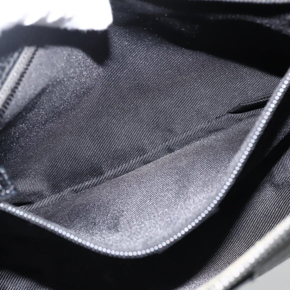 GUCCI GG Canvas Shoulder Bag Black Silver 114273 Auth ep13647