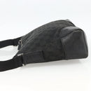 GUCCI GG Canvas Shoulder Bag Black Silver 114273 Auth ep13647-3