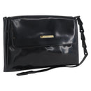 GUCCI Shoulder Bag Patent leather Black Gold Auth ep13648-1