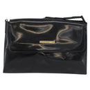 GUCCI Shoulder Bag Patent leather Black Gold Auth ep13648-2
