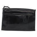 GUCCI Shoulder Bag Patent leather Black Gold Auth ep13648-3