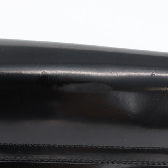 GUCCI Shoulder Bag Patent leather Black Gold Auth ep13648
