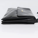 GUCCI Shoulder Bag Patent leather Black Gold Auth ep13648-5