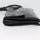 GUCCI Shoulder Bag Patent leather Black Gold Auth ep13648-6