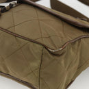 PRADA Shoulder Bag Nylon Brown Silver Auth ep13655-9