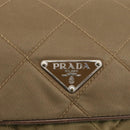PRADA Shoulder Bag Nylon Brown Silver Auth ep13655-17