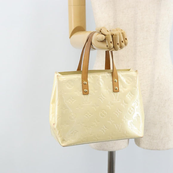 LOUIS VUITTON Monogram Vernis Reade PM Hand Bag Perle M91336 LV Auth ep13659