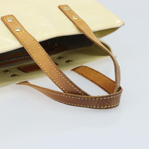 LOUIS VUITTON Monogram Vernis Reade PM Hand Bag Perle M91336 LV Auth ep13659