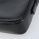 CELINE Gancini Shoulder Bag Leather Black Gold Auth ep13660-15