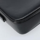CELINE Gancini Shoulder Bag Leather Black Gold Auth ep13660-16