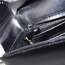CELINE Gancini Shoulder Bag Leather Black Gold Auth ep13660-22