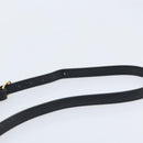 CELINE Gancini Shoulder Bag Leather Black Gold Auth ep13660-8