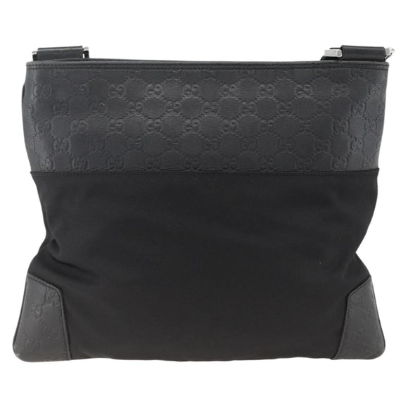GUCCI Guccissima Shoulder Bag Canvas Black Silver 161822 Auth ep13661