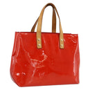 LOUIS VUITTON Monogram Vernis Reade PM Handtas Rood Rouge M91088 LV Auth ep13664-1