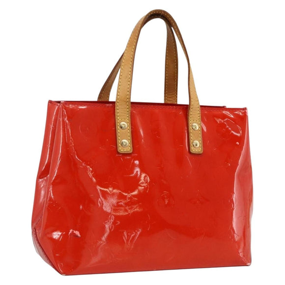 LOUIS VUITTON Monogram Vernis Reade PM Handtas Rood Rouge M91088 LV Auth ep13664