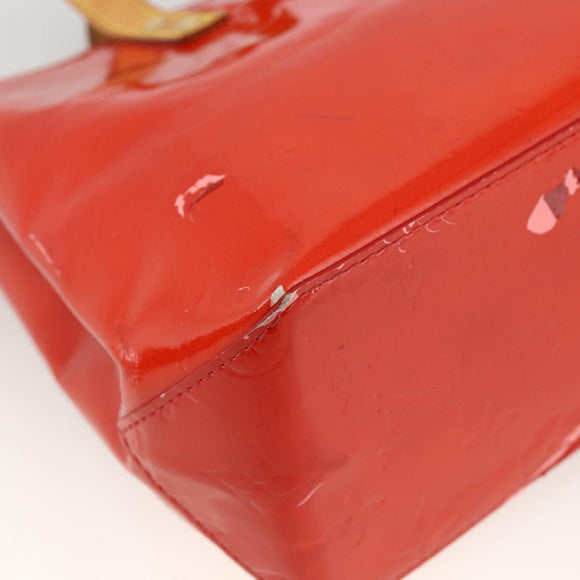 LOUIS VUITTON Monogram Vernis Reade PM Handtas Rood Rouge M91088 LV Auth ep13664