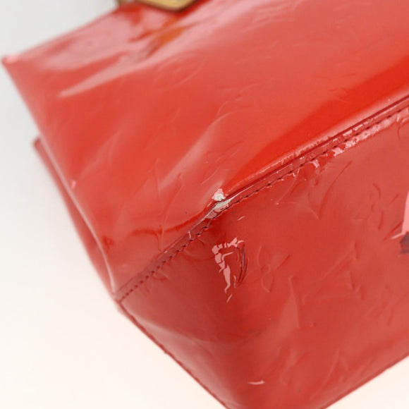 LOUIS VUITTON Monogram Vernis Reade PM Handtas Rood Rouge M91088 LV Auth ep13664