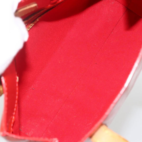 LOUIS VUITTON Monogram Vernis Reade PM Handtas Rood Rouge M91088 LV Auth ep13664