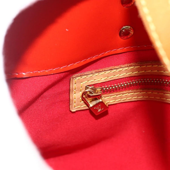 LOUIS VUITTON Monogram Vernis Reade PM Handtas Rood Rouge M91088 LV Auth ep13664