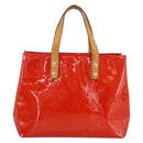 LOUIS VUITTON Monogram Vernis Reade PM Handtas Rood Rouge M91088 LV Auth ep13664-2