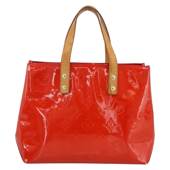 LOUIS VUITTON Monogram Vernis Reade PM Handtas Rood Rouge M91088 LV Auth ep13664
