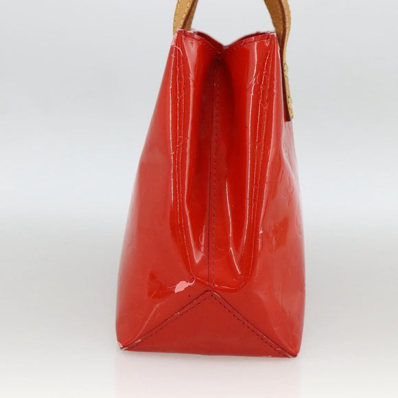 LOUIS VUITTON Monogram Vernis Reade PM Handtas Rood Rouge M91088 LV Auth ep13664