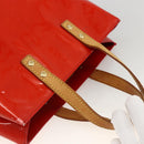 LOUIS VUITTON Monogram Vernis Reade PM Handtas Rood Rouge M91088 LV Auth ep13664-6