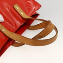 LOUIS VUITTON Monogram Vernis Reade PM Handtas Rood Rouge M91088 LV Auth ep13664-7