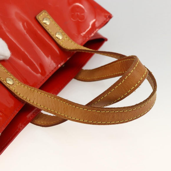 LOUIS VUITTON Monogram Vernis Reade PM Handtas Rood Rouge M91088 LV Auth ep13664